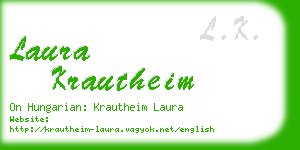 laura krautheim business card